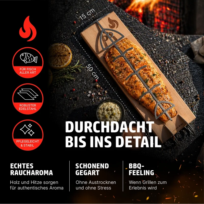 HENSSLERS Flammlachs Räucherbrett