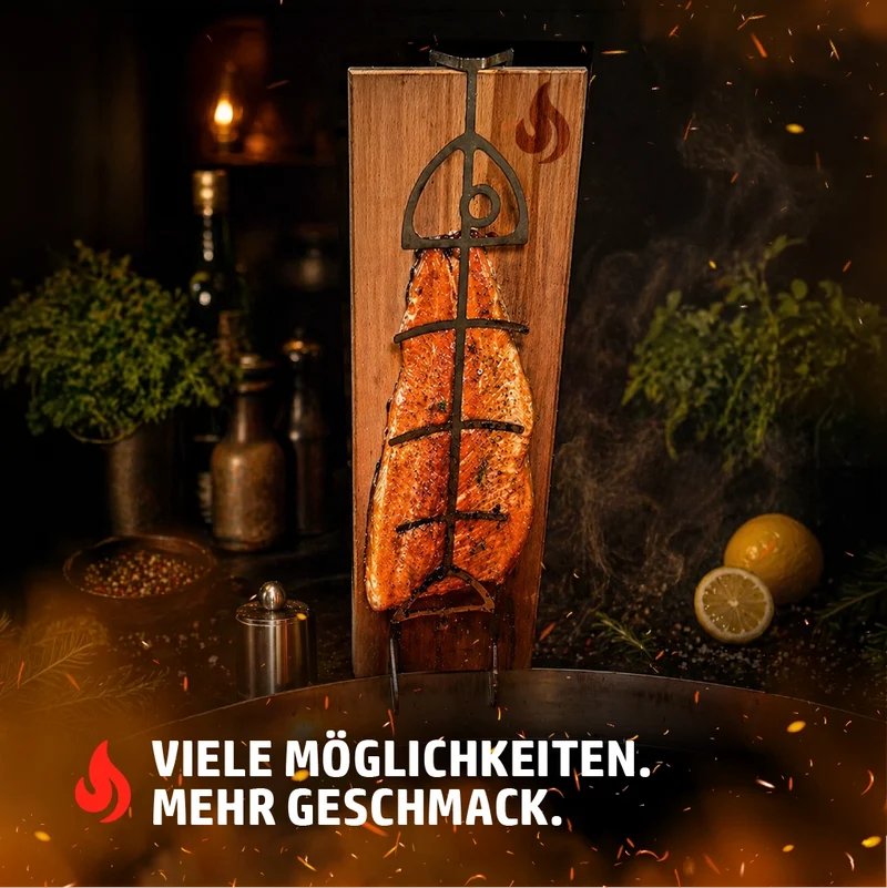 HENSSLERS Flammlachs Räucherbrett
