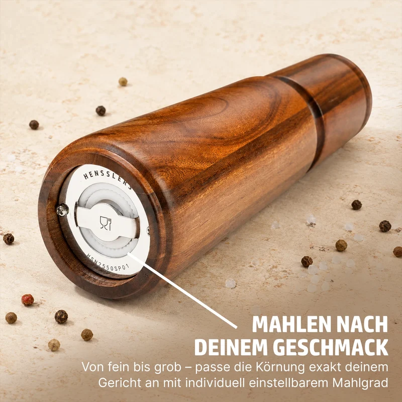 HENSSLERS Salz- / Pfeffermühlen Akazie Set