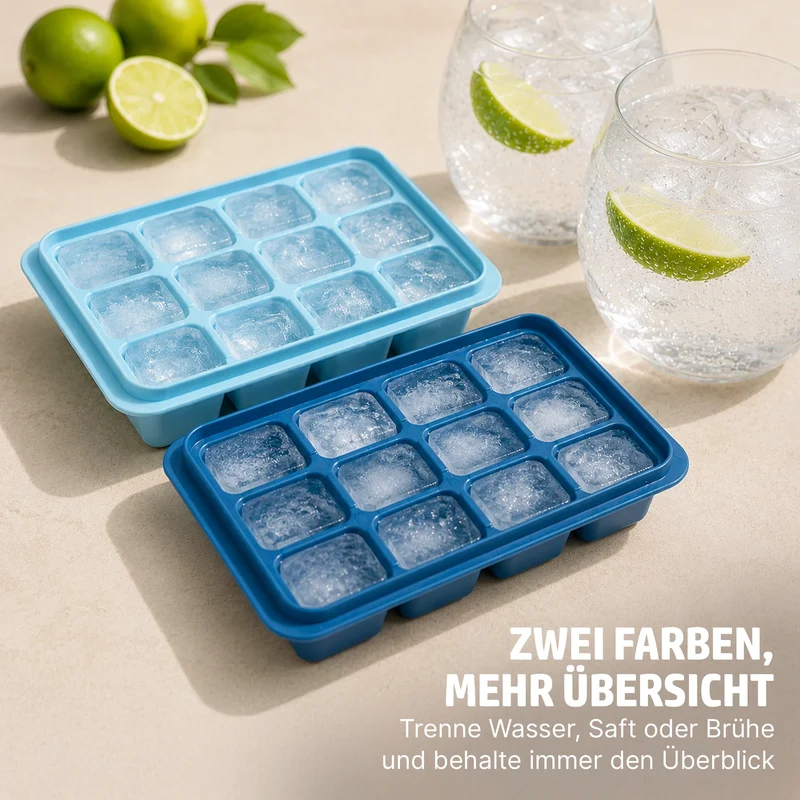 HENSSLERS Silikon Eiswürfelform Set