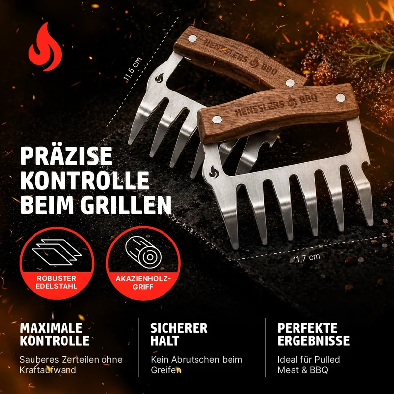 HENSSLERS Fleischkrallen Set