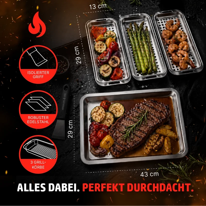 HENSSLERS Grillkorb Set