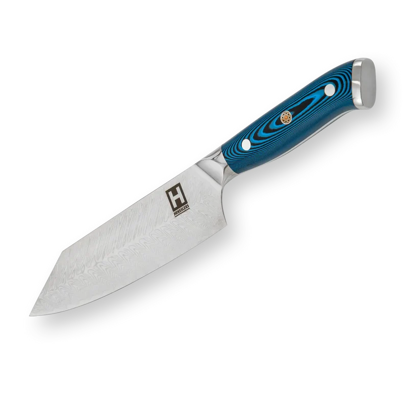 HENSSLERS Damast Bunka Messer - Blue Edition