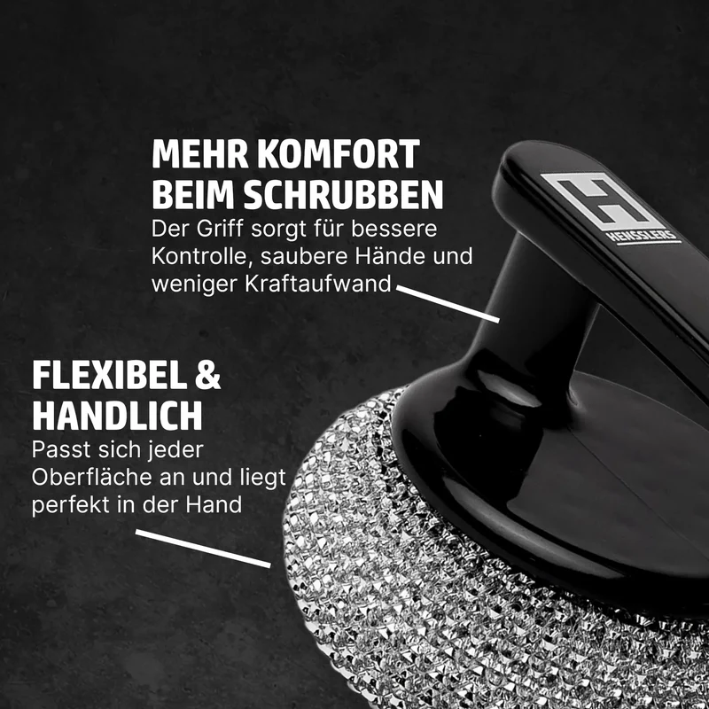HENSSLERS Reinigungsschwamm mit Griff