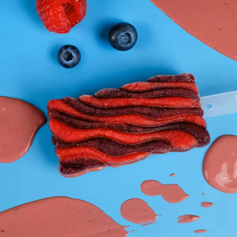 Lurch Popsicle Silikon 2er Set mit Deckel Eisform für Eis am Stiel,