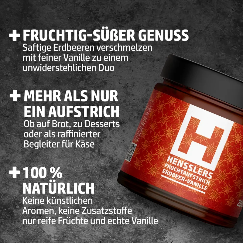 HENSSLERS Fruchtaufstrich Erdbeer-Vanille