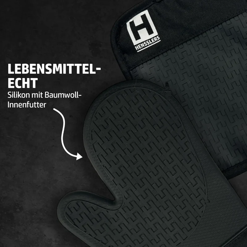 HENSSLERS Ofenhandschuh und Topflappen Set