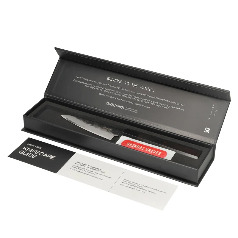 Shinrai Knives – Blackout Edition Damast-Schälmesser 8 cm