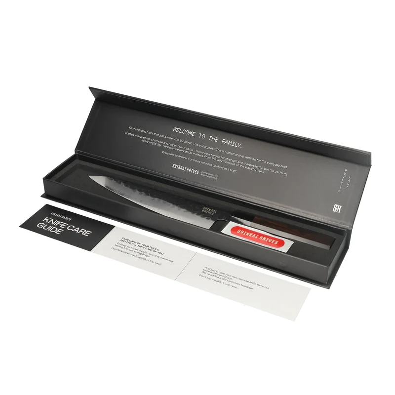 Shinrai Knives – Blackout Edition Damast-Kochmesser 20 cm