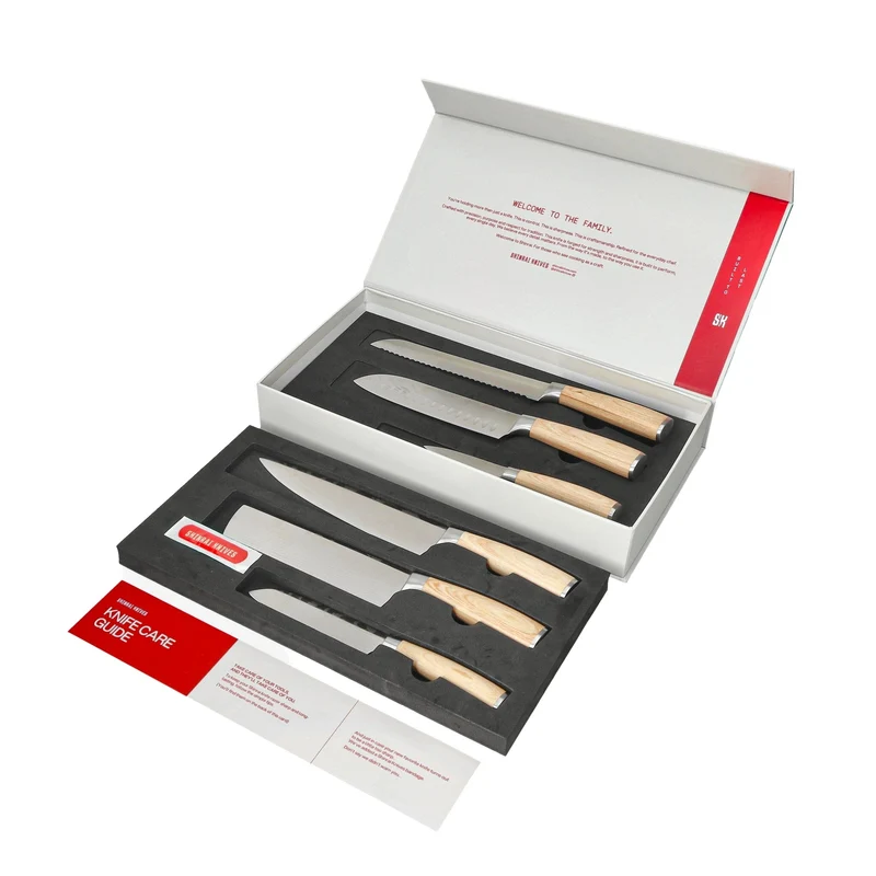 Shinrai Knives - 6-teiliges Messerset mit Akari-Damastmuster