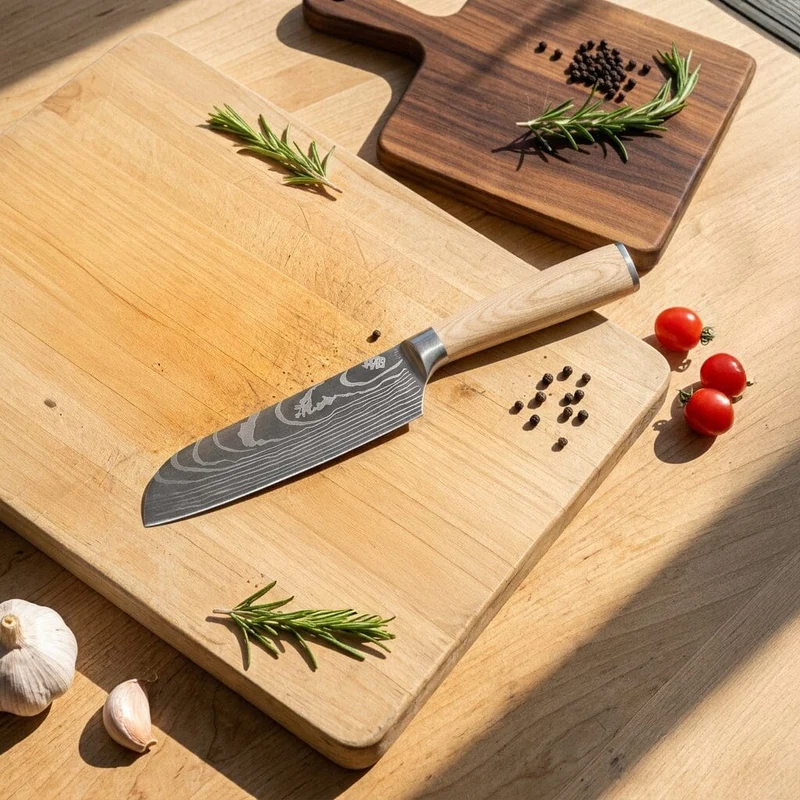 Shinrai Knives - 6-teiliges Messerset mit Akari-Damastmuster