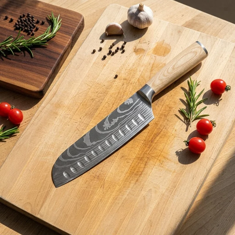 Shinrai Knives - 6-teiliges Messerset mit Akari-Damastmuster