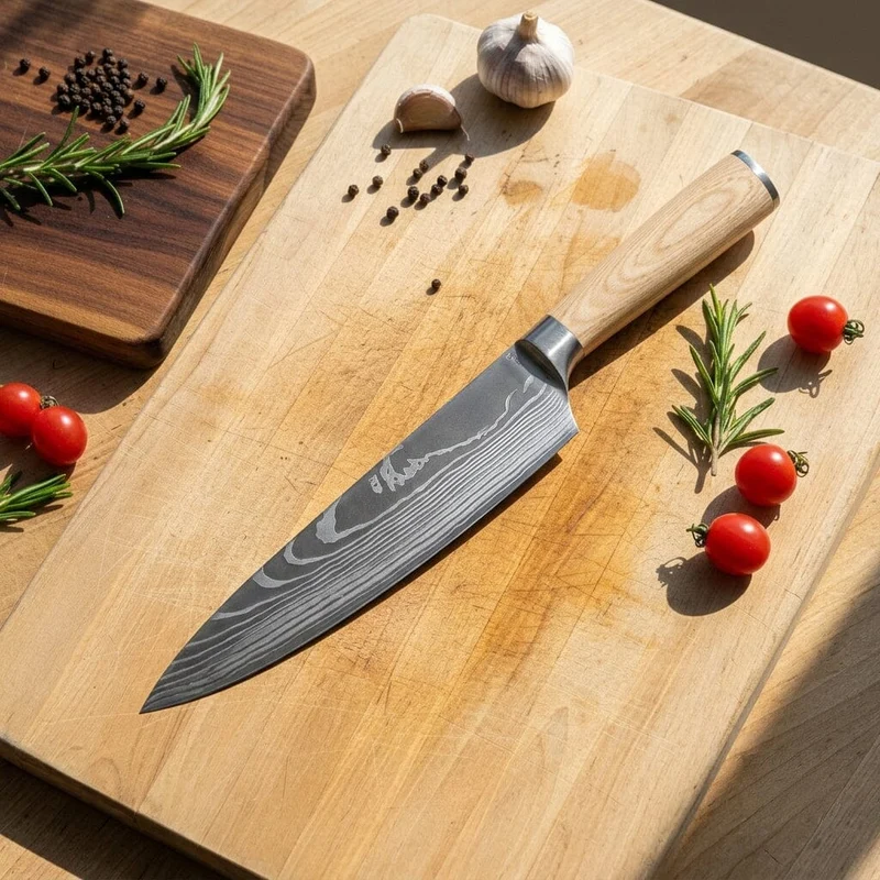 Shinrai Knives - 6-teiliges Messerset mit Akari-Damastmuster