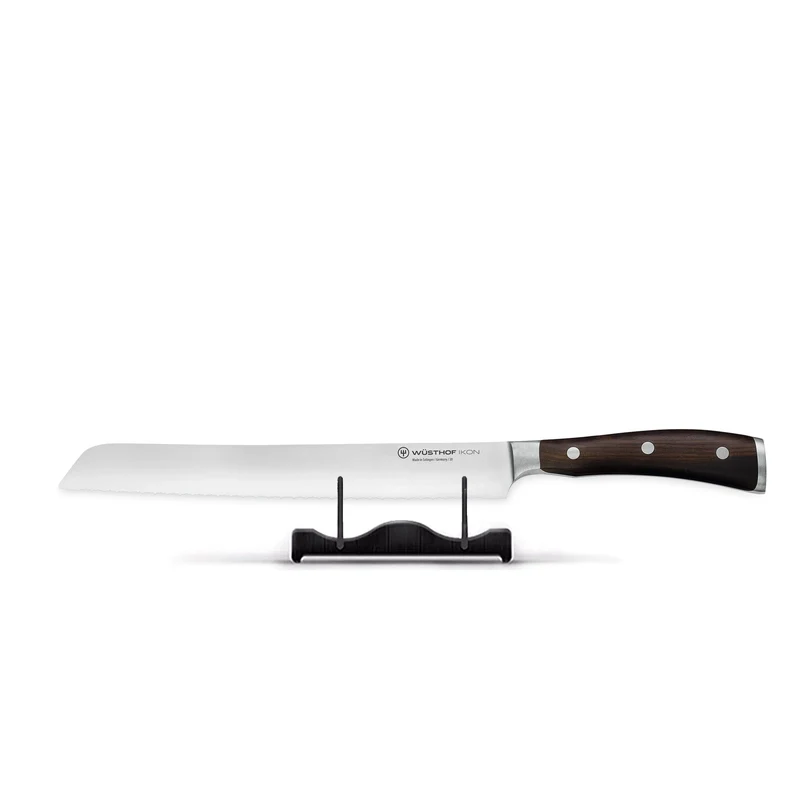 Wüsthof - Ikon Brotmesser mit Präzisions-Doppelwellenschliff 23 cm - Holzgriff