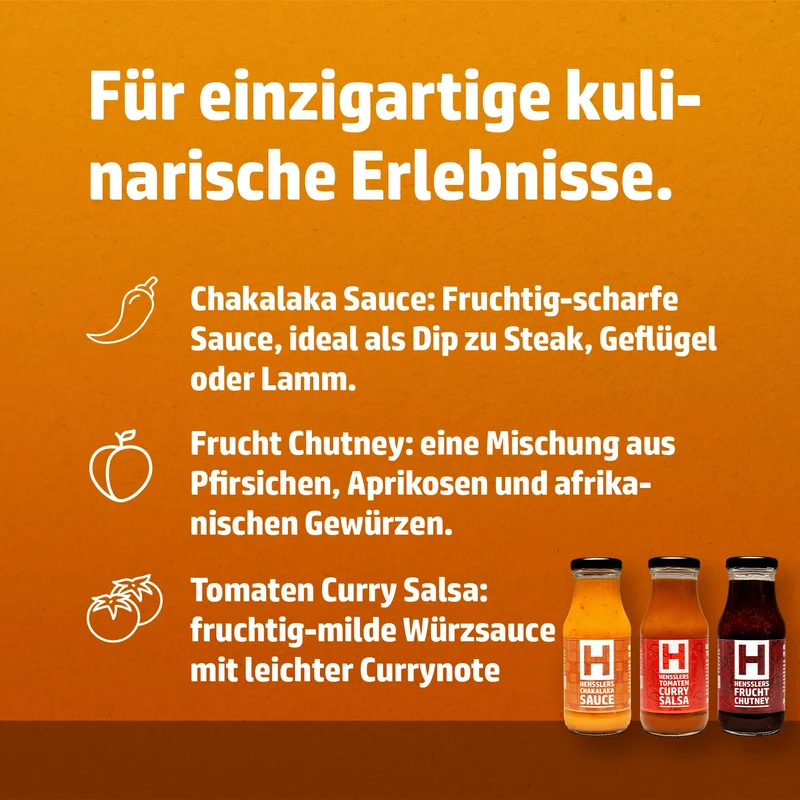 HENSSLERS Fruchtiges Saucen-Trio