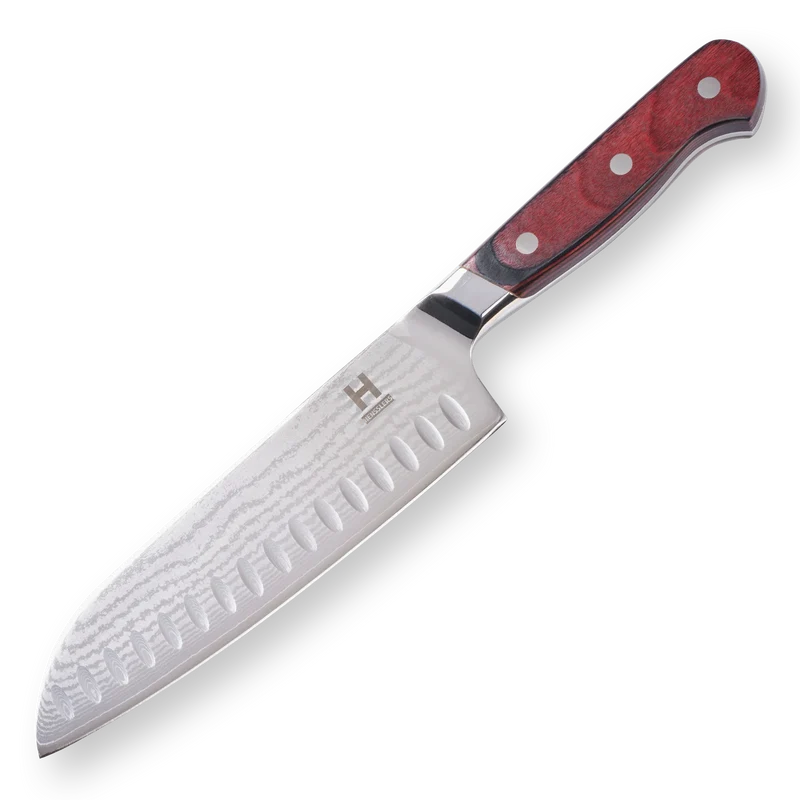 HENSSLERS Damast Santoku Messer