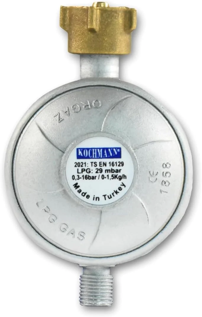 Kochmann® 29mbar Gasdruckregler 1/4" Gas DruckmindererLinksgewinde