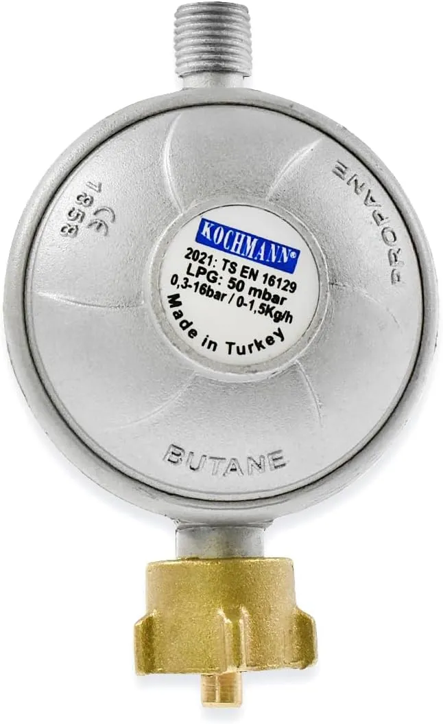 Kochmann® 50mbar Gasdruckregler 1/4" Linksgewinde Gas Druckminderer