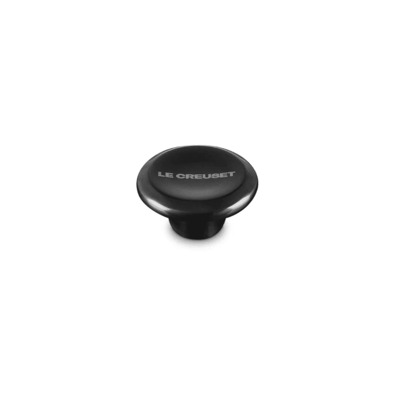 Le Creuset - Edelstahlknopf - Rund - Schwarznickel - 5 cm