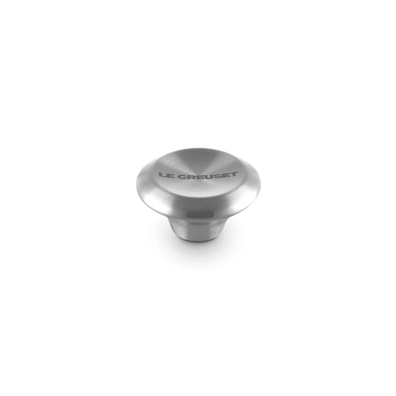 Le Creuset - Edelstahlknopf - Rund - Silber - 5 cm