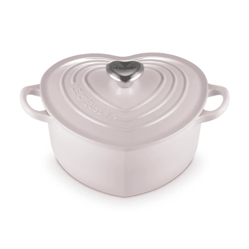 Le Creuset – Herzförmiger Schmortopf – Muschelrosa – 20 cm