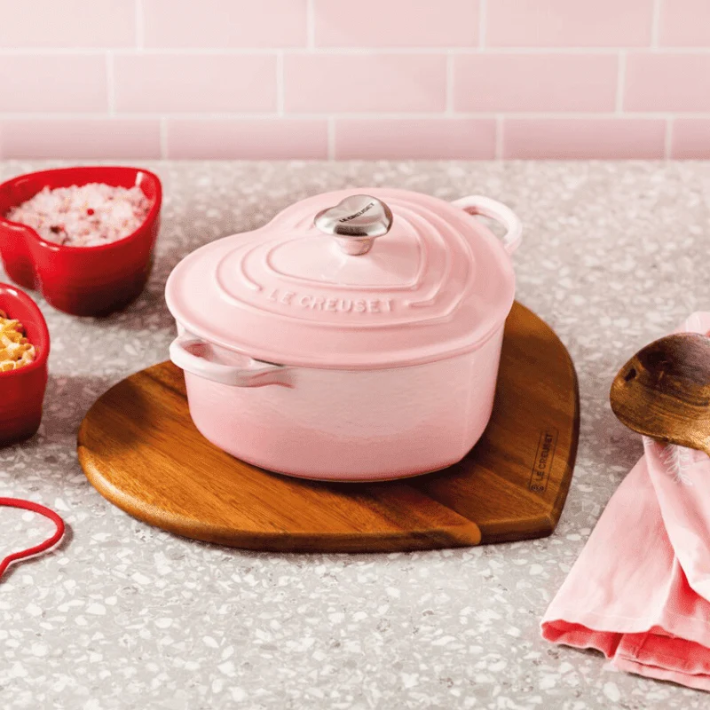 Le Creuset – Herzförmiger Schmortopf – Muschelrosa – 20 cm