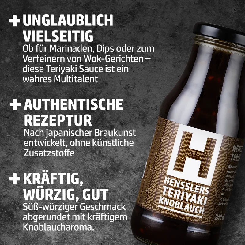 HENSSLERS Teriyaki Sauce Knoblauch
