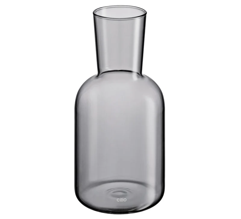 Cilio Wasserkaraffe LORENZO mit Trinkglas - 750 ml Borosilikatglas