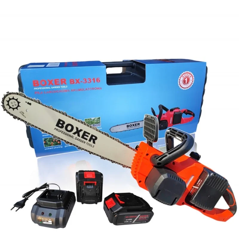 BOXER Akku Kettensäge 16" 2 x 48V 5 Ah
