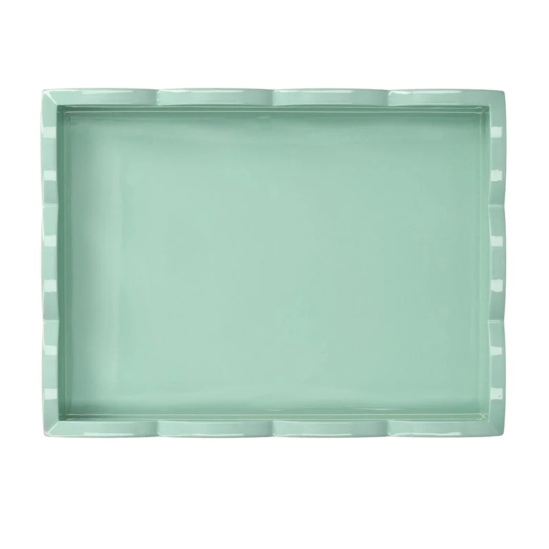 Addison Ross - Tablett Scalloped - Cherry/Eau de Nill - 28x20 cm