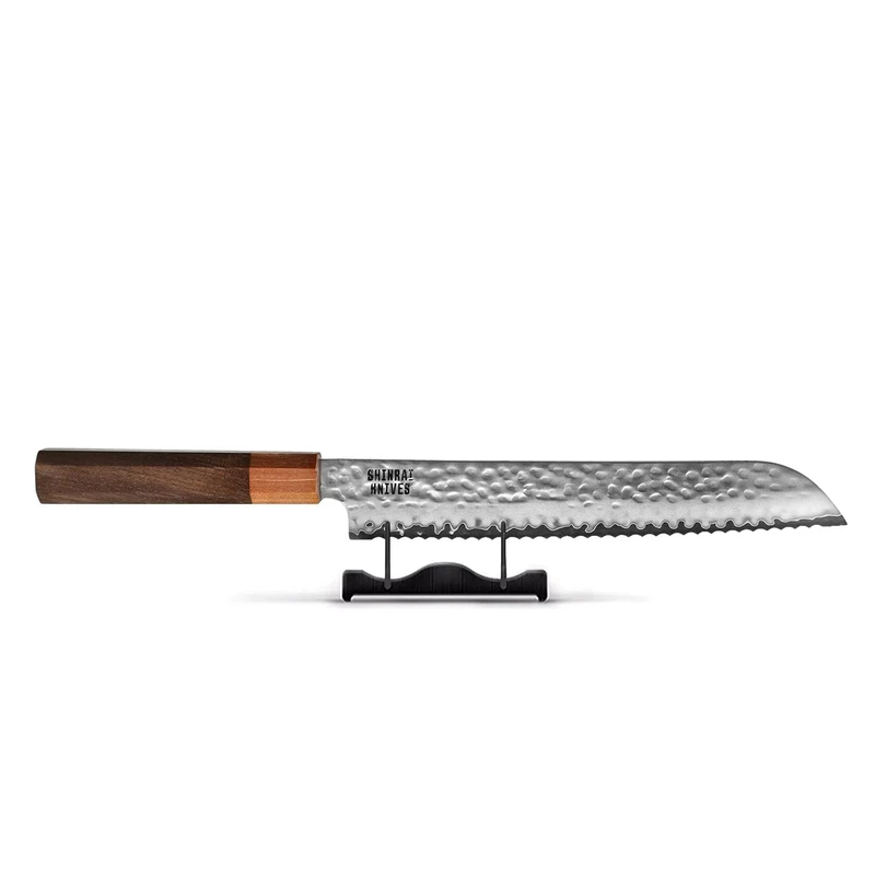 Shinrai Knives – Kigami Exclusive Damaskus 4-teiliges Set – Kiritsuke + Brotmesser + Nakiri + Gemüsemesser