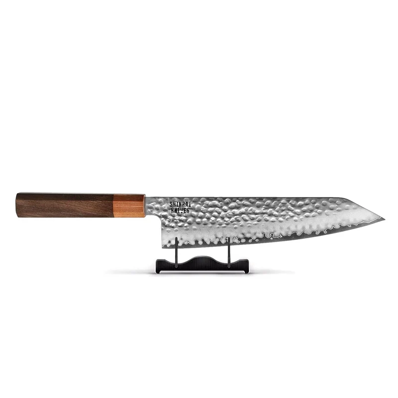 Shinrai Knives – Kigami Exclusive Damaskus 4-teiliges Set – Kiritsuke + Brotmesser + Nakiri + Gemüsemesser