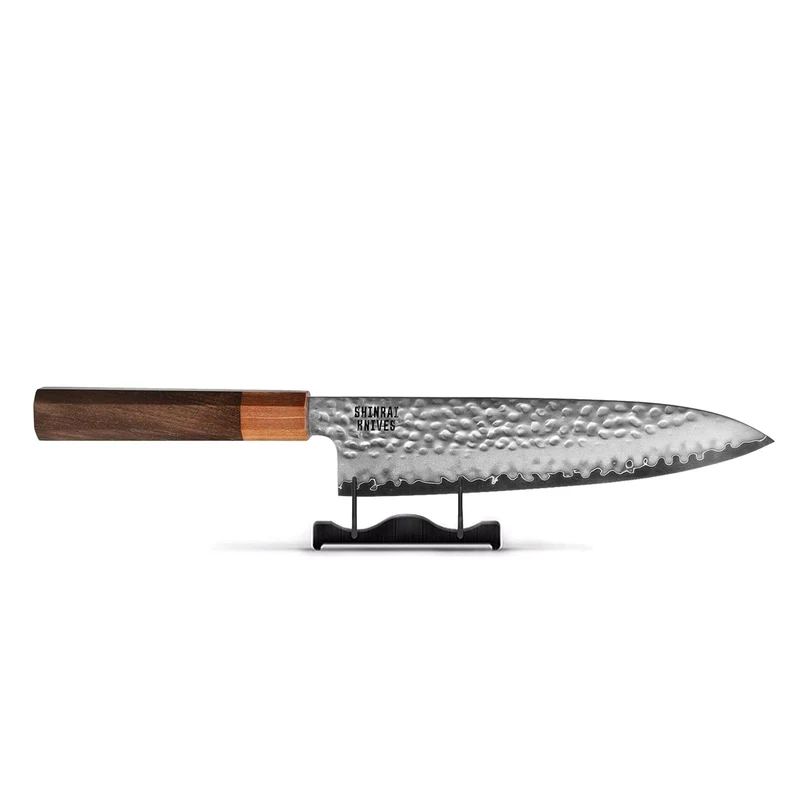 Shinrai Knives – Kigami Exclusive Damascus 4-teiliges Set – Kochmesser + Brotmesser + Nakiri + Schälmesser