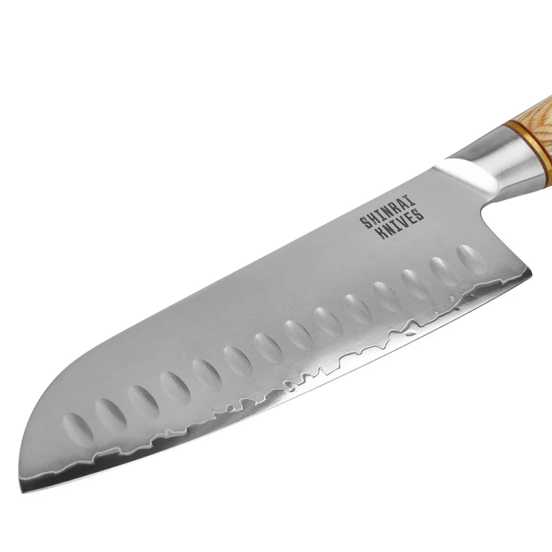 Shinrai Knives - Hikari Damast 2-teiliges Set - Santoku + Schälmesser