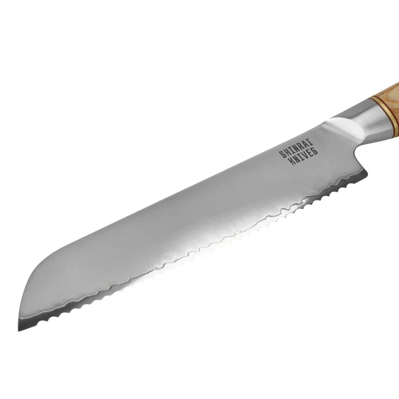 Shinrai Knives – Hikari Damast 3-teiliges Set – Kochmesser + Brotmesser + Schälmesser