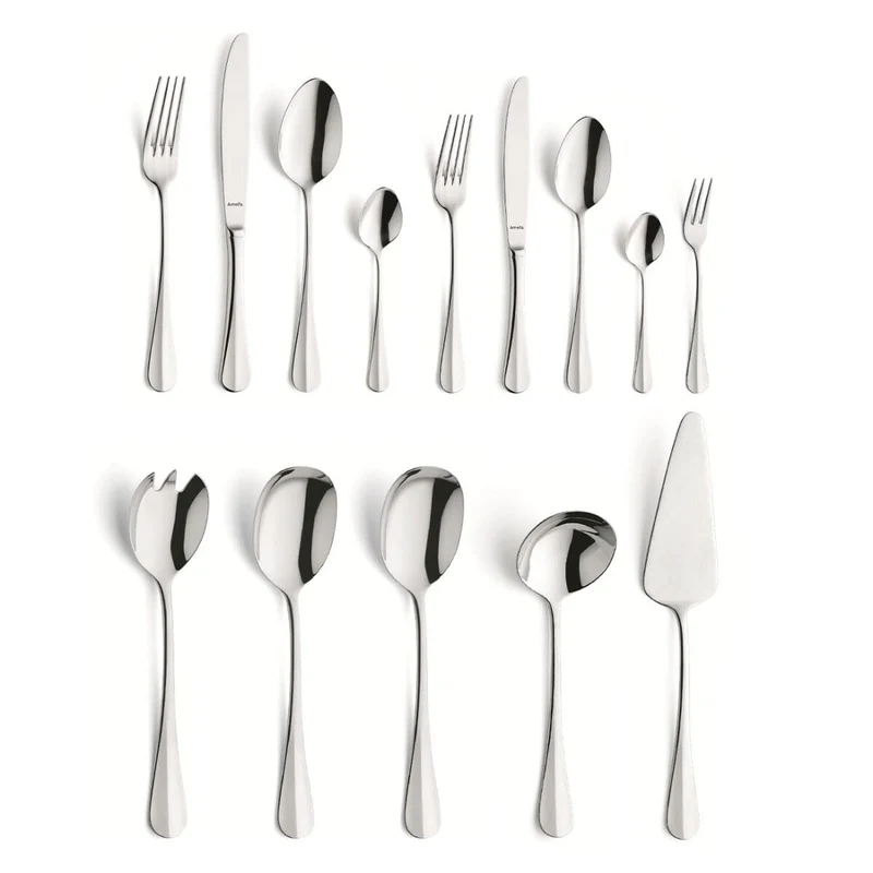 Amefa - Baguette 60-teiliges Besteckset 6 Personen Hochglanz - Silberfarben