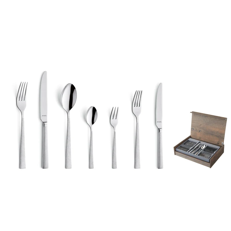 Amefa - Jewel 84-teiliges Besteckset 12 Personen Hochglanz - im Luxuskoffer