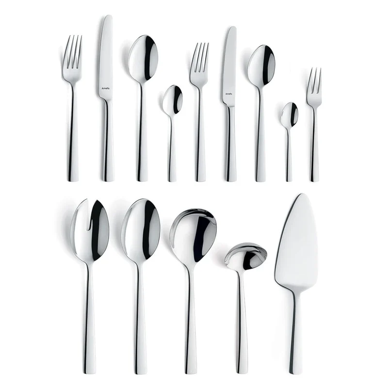 Amefa - Moderno 60-teiliges Besteckset 6 Personen Hochglanz - Silberfarben