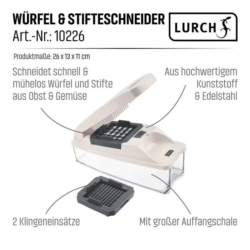 Lurch Würfel- und Stifteschneider iron grey/weiß