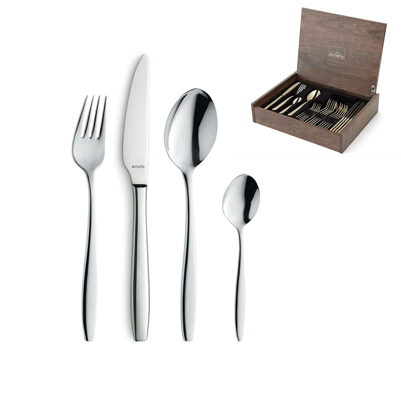 Amefa - Florence 78-teiliges Besteckset 12 Personen Hochglanz - im Luxuskoffer