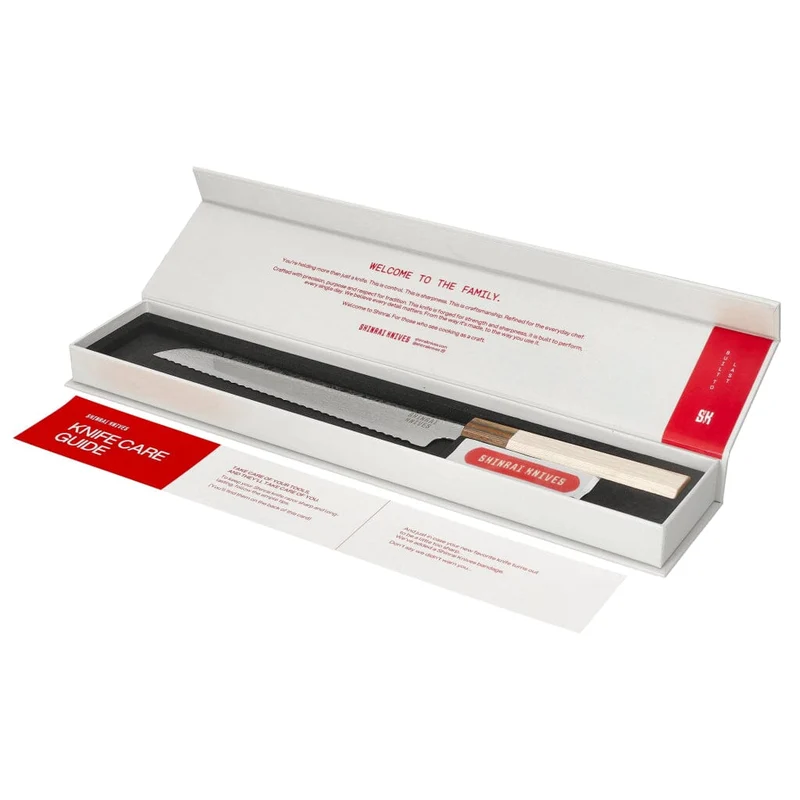 Shinrai Knives - Kōyō Damaskus Brotmesser 20 cm