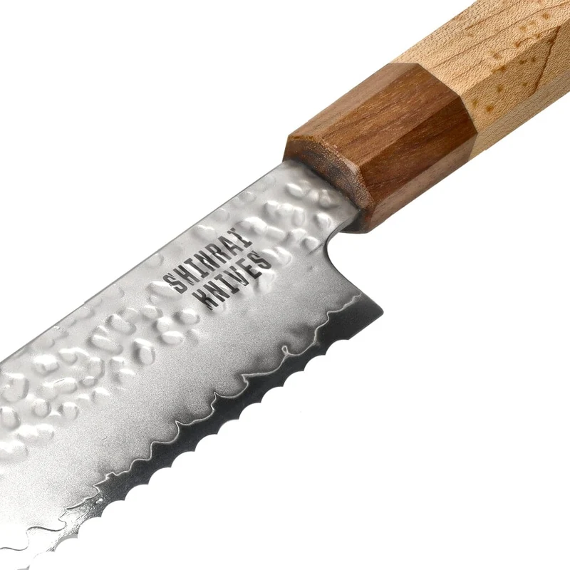 Shinrai Knives - Kirameki Damast-Brotmesser 20 cm