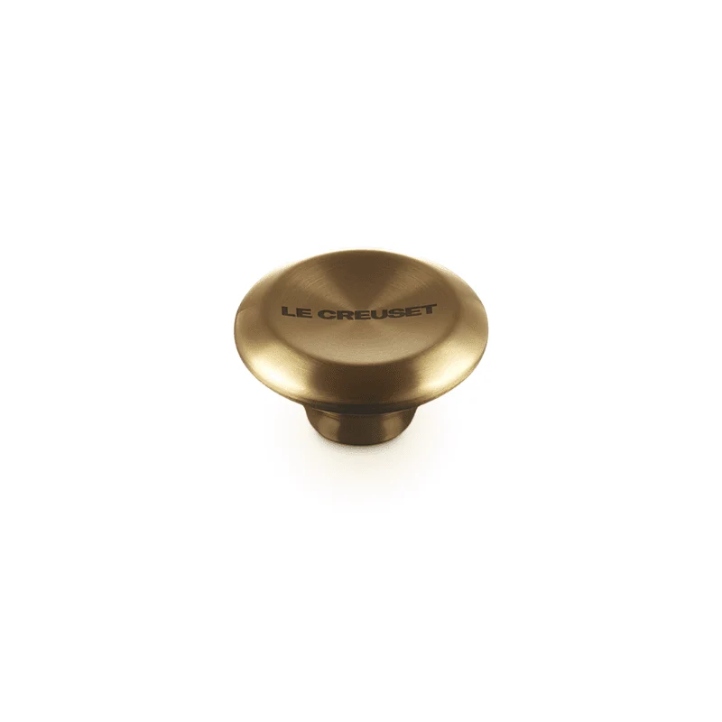 Le Creuset - Edelstahlknopf - Rund - Gold - 5 cm