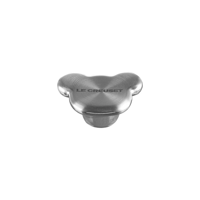 Le Creuset - Edelstahlknopf - Bär - Silber - 5 cm