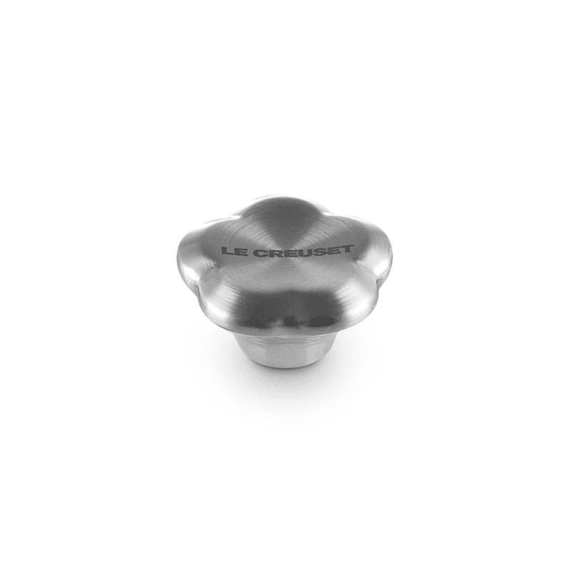 Le Creuset - Edelstahlknopf - Blume - Silber - 5 cm