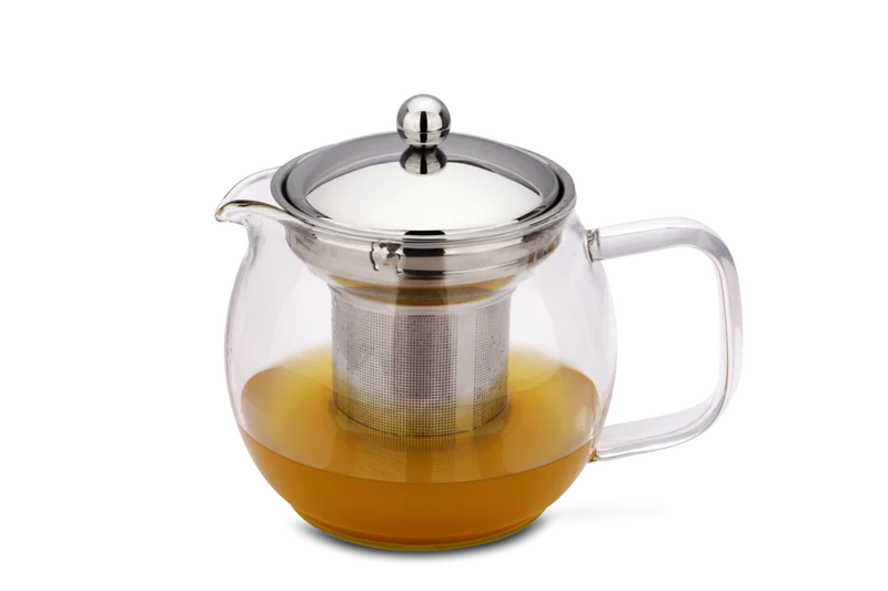 Teekanne aus Borosilikatglas mit Teefilter