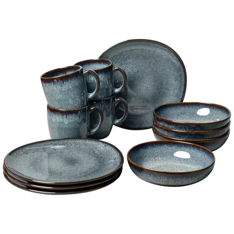 Villeroy & Boch Lave Gris Frühstücks Set 12tlg