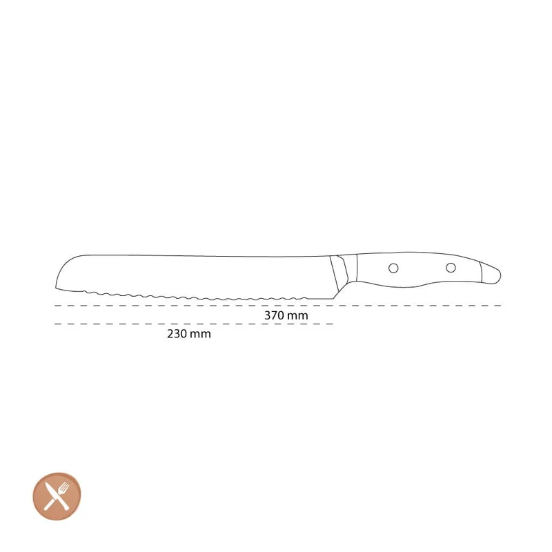 Kai Shun - Nagare Black Brotmesser 23,0 cm