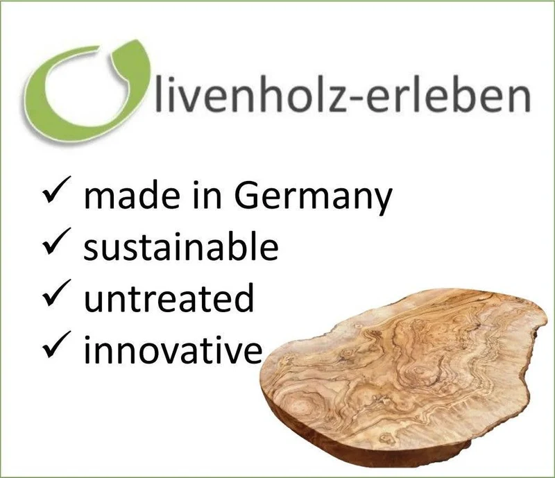 Salatbesteck aus Olivenholz mit Bastband - 30cm Handgefertigt