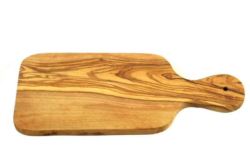 Kräuterbrett aus Olivenholz 23cm - Handgefertigt mit Griff